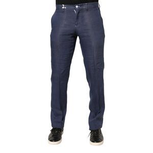 Domenico Tagliente Navy Blue Skinny Chino Mid Waist Men Men's Pants
